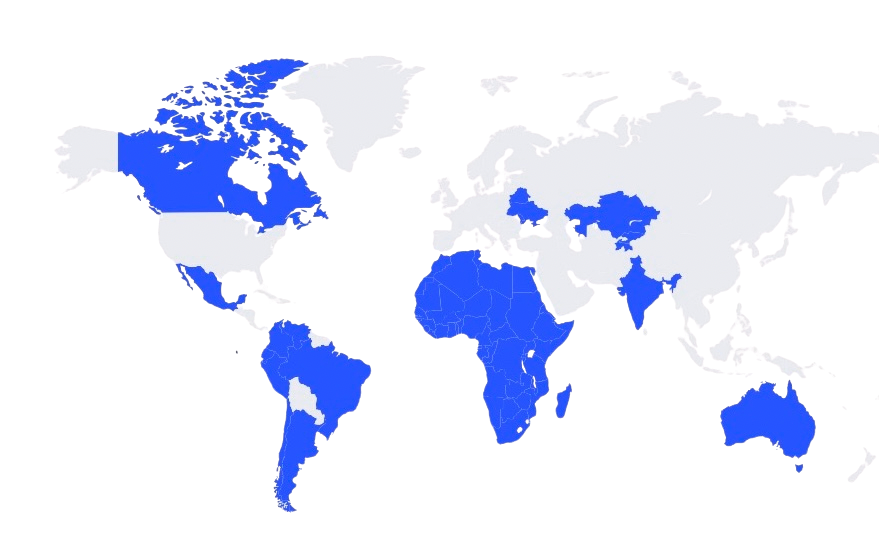 Countries with active Lucky Drive players